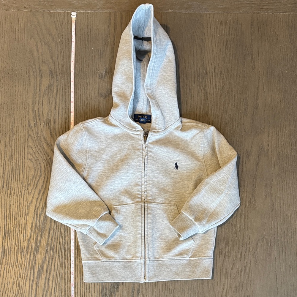 Polo by Ralph Lauren Light Gray Kids Zip-Up Hoodie